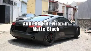 Audi R8 Full Wrapping in Matte Black