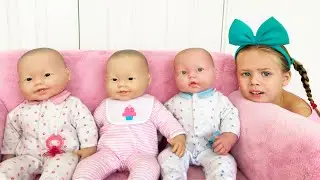 Funny Playtime! Naomi and Her Baby Dolls & Girl Toys
