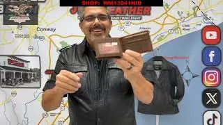 Vintage Brown Flip Up Bifold RFID Wallet #WM13041NID 1