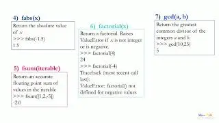 Python - math functions