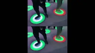 Round induction floor tile light LED gravity light-emitting music jumping outdoor waterproof square