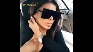 Модные градиентные негабаритные женские солнцезащитные очки, квадратные брендовые дизайнерские очки