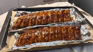 СВИНЫЕ РЁБРЫШКИ BBQ в духовке &mdash; КАК НА ГРИЛЕ! Секрет СОЧНОСТИ