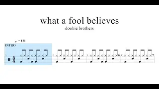 doobie brothers - what a fool believes | DRUM SHEET MUSIC