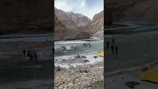 CHADDAR FROZEN RIVER TREK !!               #music #travel #mountains #frozen river #indus river