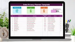 Data Privacy Planner Checklist in Excel