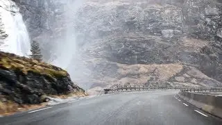 Driving in Norway: Skjervet & Skjervsfossen Waterfall