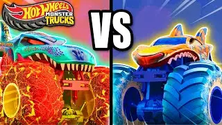 Tiger Shark vs Mega Wrex: Smash- und Crash-Duell! | Hot Wheels