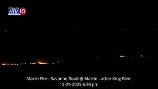 Bayou Time News 12-29-2025 Marsh Fire - Aerial Footage @ Savanne Road & Martin Luther King Blvd.