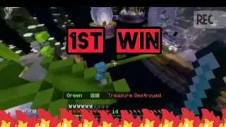 My first Minecraft treasure wars win