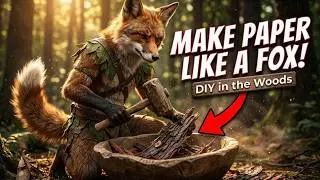 How to Make Paper in the Forest  FoxCraft Vlog 9 Primitive Skills Tutorial