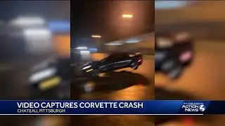 Speeding Corvette crashes into Chateau building New Year's Eve, injuring two
