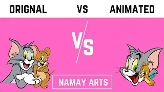 Animated VS My Drawing | Namay Arts | #shorts #youtubeshorts #youtubeshort