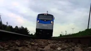 Field tests of GE Evolution Series ES44ACi (ТЭ33А) type locomotive at PKP LHS (May the 11th, 2015)