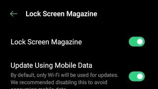 how to enable lock screen magazine in realme 6, 7 pro
