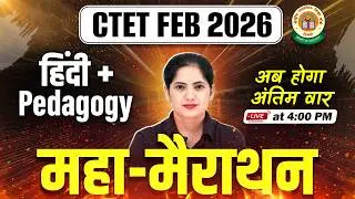 CTET Hindi Paper 2 & 1 | Hindi Marathon For CTET Feb 2026 | CTET Hindi Classes by Kalyani Mam