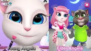 ❤️&zwj;🔥Playing Talking Angela Young Angela vs Old Angela || Angela Club