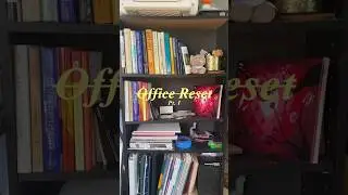 Office Reset pt. 1: painting the bookshelf ✨ #shorts