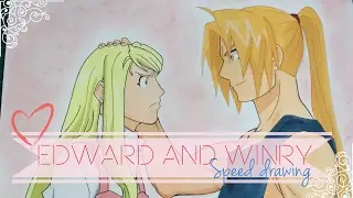 Speed drawing - Edward Elric and Winry Rockbell | Valentine's Week