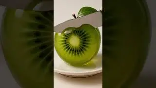 Kiwi Jelly Cutting ASMR | Satisfying & Relaxing Shorts #kiwi  #ASMR #satisfying  #fruit