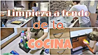 LIMPIEZA A FONDO DE LA COCINA 🍽️✨ Rutina real de mamá + MOTIVATE y limpia conmigo