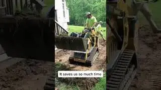 The dingo is our best friend #shorts #hardscapes #patio #landscaping #construction