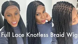 Knotless Braids Wig | Box Braids Hairstyles | Handmade Braid Wig | Full Lace Wig | UniqueBraidedWigs