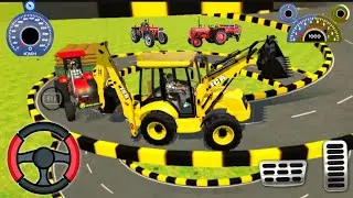 🚜 JCB pulling a loaded tractor uphill 💪 ##jcb #tractor #rescue #gamingvideos #gameplay #games 
