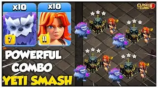 This Attack VERY POWERFUL | TH17 Yeti Valkyrie Smash Attack Strategy | Clash of Clans