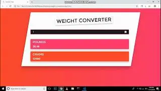 Simple Weight Converter App with JavaScript, HTML and CSS