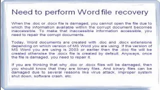 Word Recovery - Word File Repair - Doc Recovery