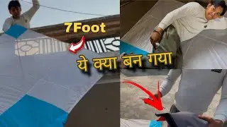 Making Our Own Design 🤣on (7foot kite 😍🪁