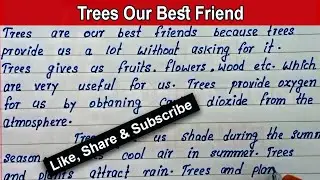 Trees our best friend English Paragraph Writing | Simple easy English essay on Trees our best friend