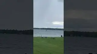 Wing foiling - august 11 - clip 2 - #wingfoiling #water #cold #shorts