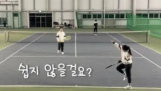 T.A in Incheon 테니스아레나💙 2년 미만 대회 참가자와 대회전날 빡테연습🔥