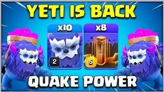 YETI + EARTHQUAKE SPELLS! Best Th12 Attack Strategy Clash of Clans