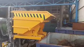 ziel endüstriyel fabrika içi çözümler / devirmeli atık kasası / talaş arabası