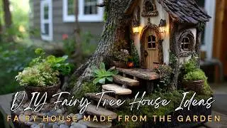 DIY Fairy Tree House Using Natural Materials: Fairy House Made From The Garden!