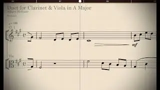 Duet for Clarinet & Viola in A Major