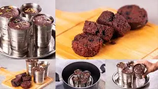 CHOCOLATE TEA CAKE IN GLASS | TEA CAKE WITHOUT OVEN IN GLASS | EGGLESS TEA CAKE | N'Oven