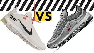 Off White Nike Air Max 97 comparison Air Max 97 Silver Bullet - Off White Virgil Abloh Nike The Ten