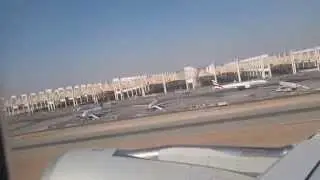 Saudia SKYTEAM A330-300 (HZ-AQL). Taxing and Taking off from Jeddah King Abdulaziz int'l Airport