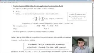 Probabilit&eacute;s - Univers, Ev&eacute;nements, et Loi de Probabilit&eacute; - Maths Terminale S