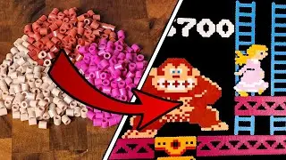 30,000 Beads, One Classic Game: Donkey Kong in Stop Motion!
