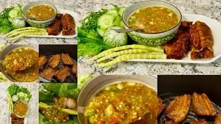 Air Fryer Pork Belly with Thai Style Dipping Sauce   #🥬