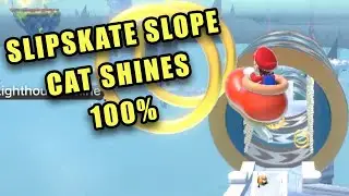 Bowser's Fury Slipskate Slope Cat Shines walkthrough - Super Mario 3D World + Bowser's Fury Switch