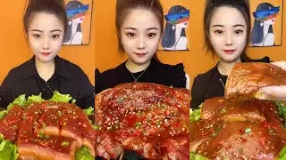 Yummy #:Eat sea conch pig brain belly pork bone head pig ,#porkchilly #belly #pork #delicious 