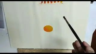 MANDARINA AL ÓLEO  DE FORMA MUY FACIL PARA PRINCIPIANTES  PINTAR AL ÓLEO MUY FACIL PINCELADAS