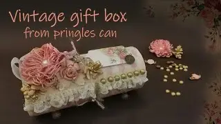 DIY Vintage Storage Box From Pringles