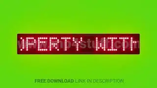 Handle Hotel Property With Care Scrolling Red Dot Matrix LED Text Animation on Green Screen Seamless